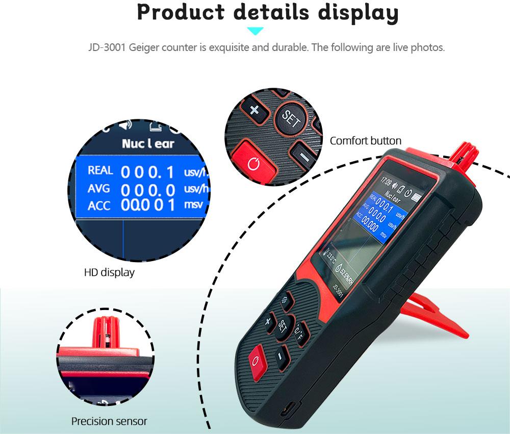 Portable Digital Tool Radioactive Detector Nuclear Geiger Counter Electromagnetic Radiation Detector